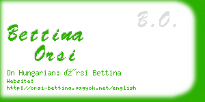 bettina orsi business card